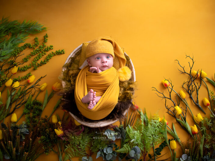 Newborn Baby Photoshoot – Floral Setup 1