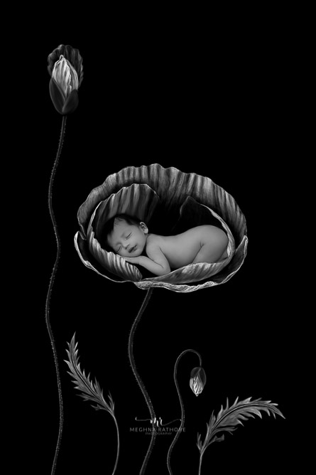 india delhi creative photoshoot for newborn baby photographer