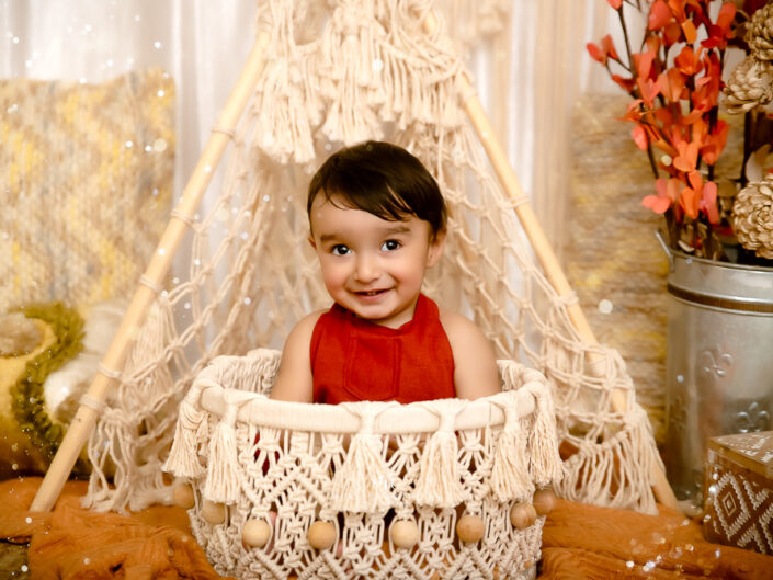 Kid Album - 1 Year Old Baby Boy Kid Pre Birthday Boho Vintage Portrait Theme Photoshoot By Meghna Rathore Delhi