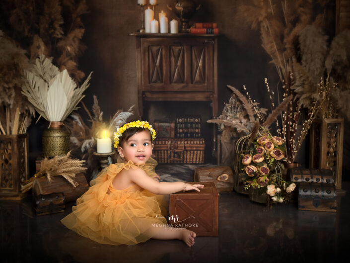 Kid Album - 1 Year Old Baby Girl Kid Pre Birthday Cake Smash Valentine Theme by Meghna Rathore Gurgaon