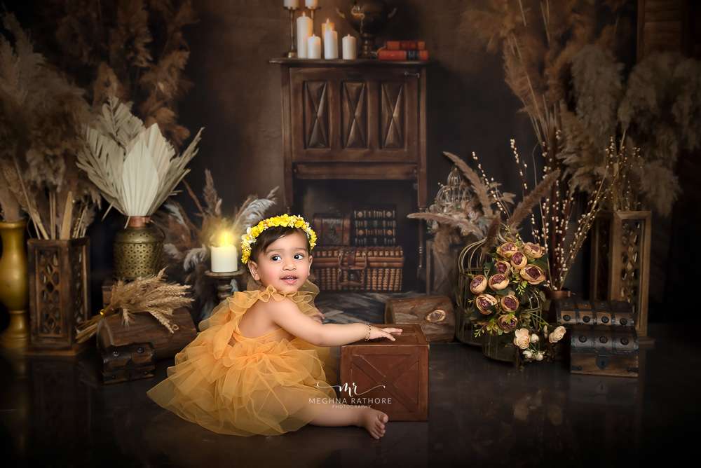 Kid Album - 1 Year Old Baby Girl Kid Pre Birthday Cake Smash Valentine Theme by Meghna Rathore Gurgaon