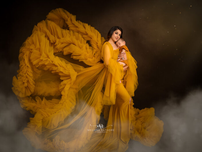 Sitters Photoshoot - 7 Months Baby Sitter Photoshoot Including Boho and Mom & Me Setups By Meghna Rathore Photography