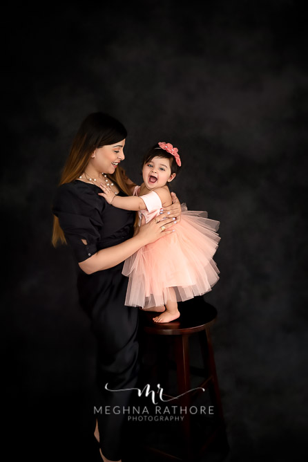 Mother and daughter duo posing candidly at meghna rathore photography in delhi gurgaon