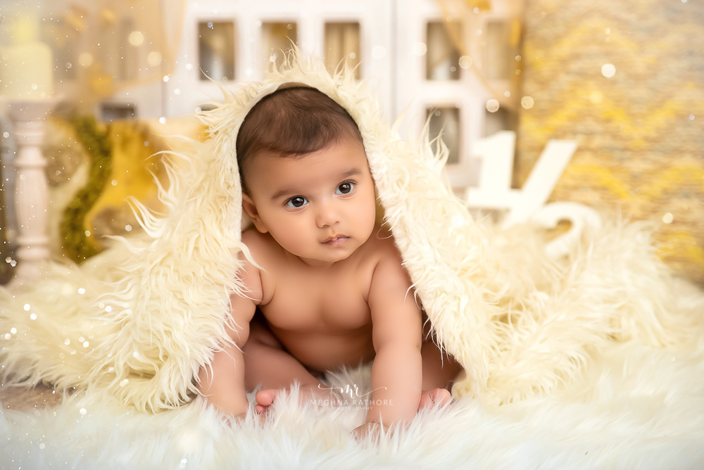 Kid Album - 6 Months Old Baby Photoshoot with Boho and Portrait Session By Meghna Rathore Delhi