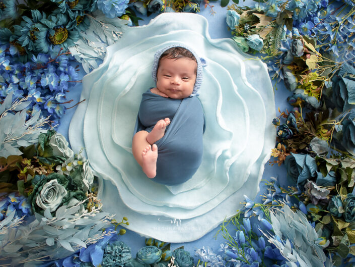 Newborn Album – 39 Days Old Newborn Baby Boy Photoshoot Themes Mom & Me By Meghna Rathore Delhi