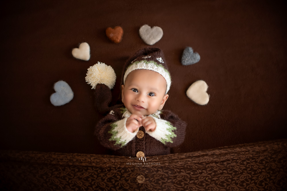 4 months old baby bot professional photoshoot by delhi best baby photographer meghna rathore