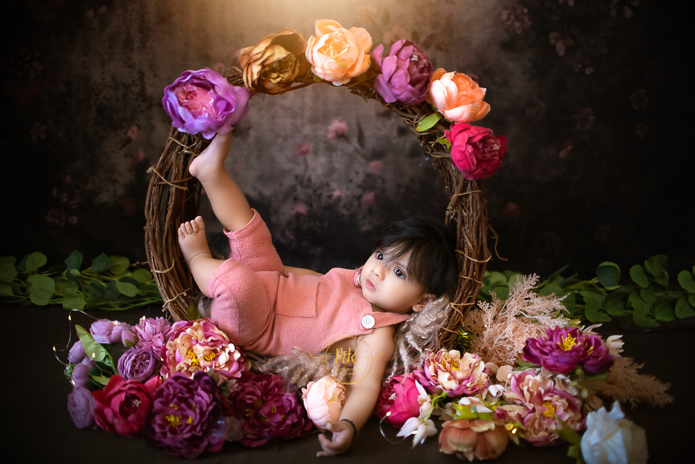 Baby Gallery - 5 Months Baby Girl Photoshoot Using Unique Setups