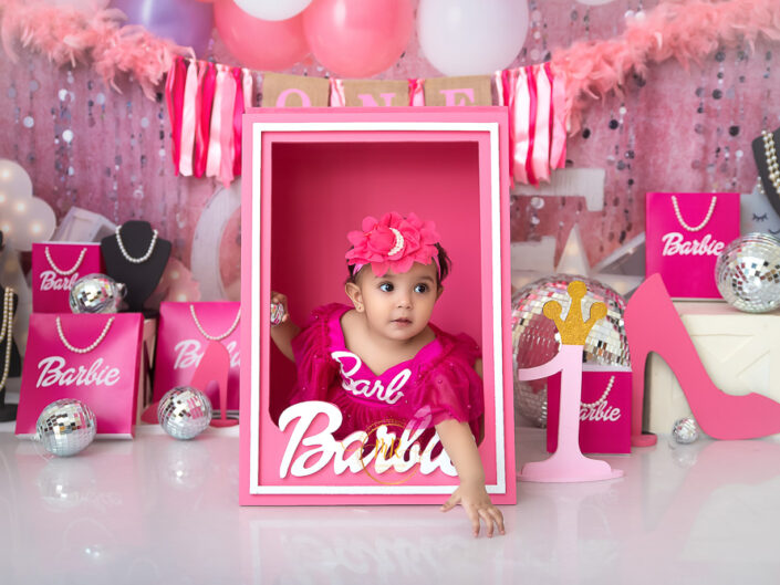 Kid Gallery - 1 Year Old Baby Girl Photoshoot in Barbie, Fashion and Chef Theme.