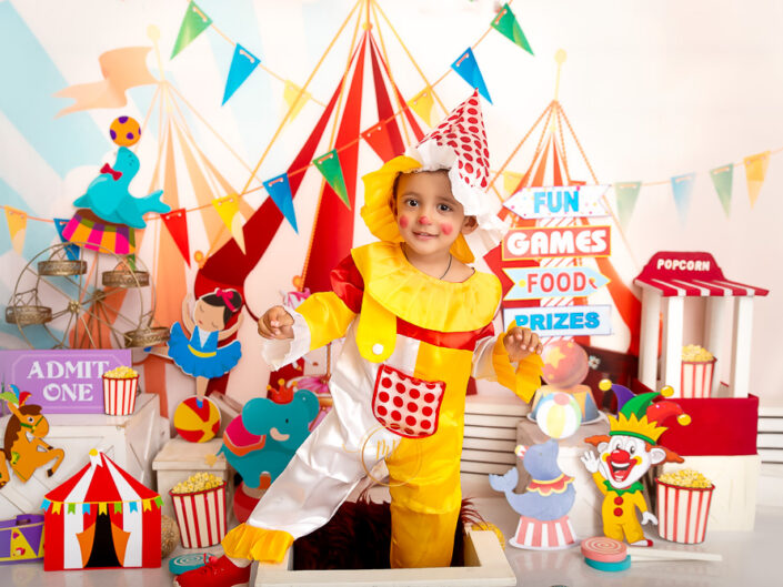 Kids Album – 2 Years Old Baby Boy Photoshoot in Circus and Chef Theme