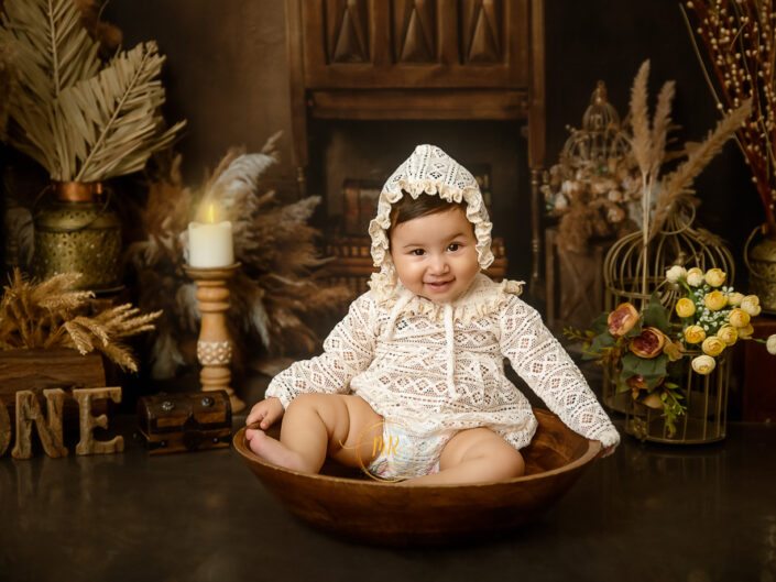 Kids Album - Adorable Baby Girl Pre Birthday Photoshoot in Boho, Moon and Harry Potter along with Family Portraits